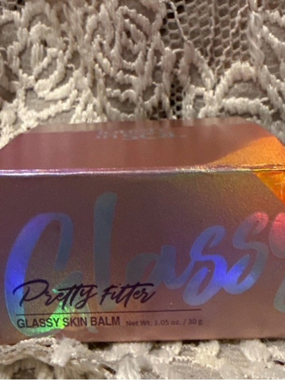 touch in SOL Holographic Peach-Orange Glassy Skin Balm Box